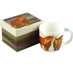 Emma Ball Highland Cows Bone China Mug (Boxed)- Tea|Animals