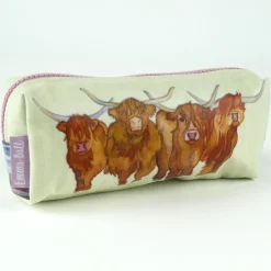 Emma Ball Highland Cows Pencil Case- Crafts|Bags