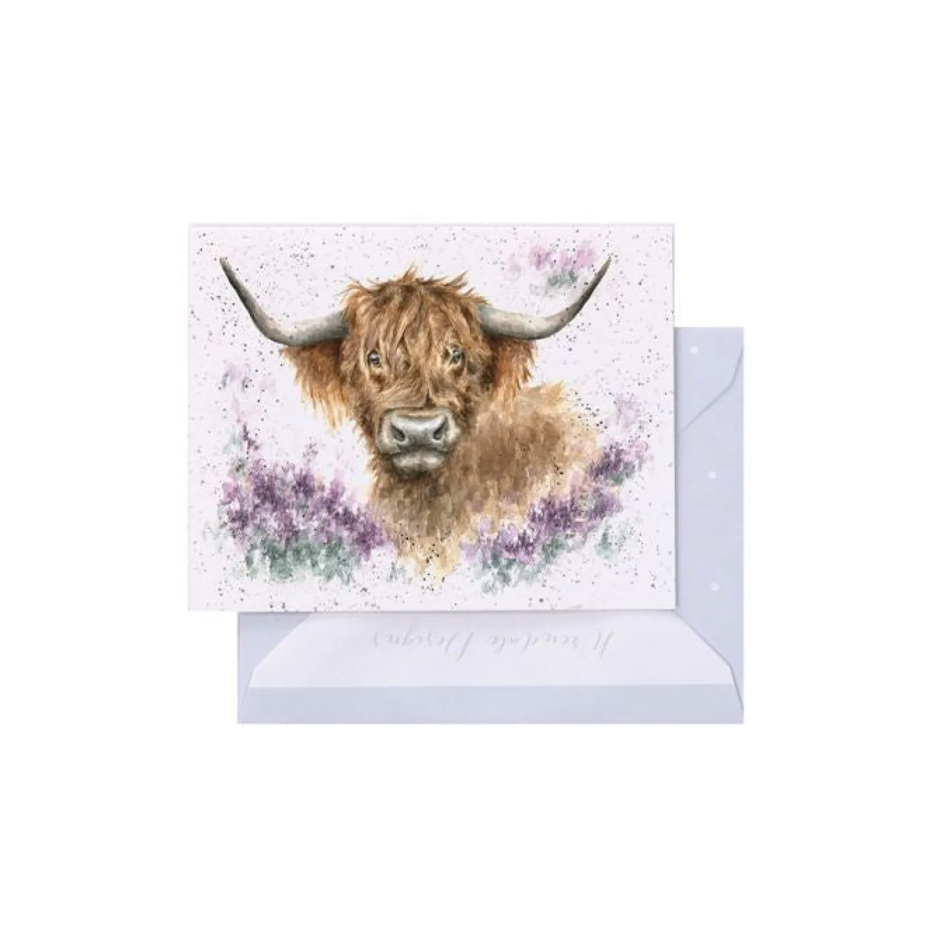 Wrendale Designs 'Highland Heathers' Highland Cow Gift Enclosure Card- Greeting Cards