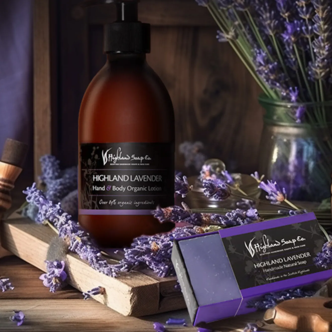 The Highland Soap Company Highland Lavender Handmade Natural Soap 190g- Soaps & Lotions