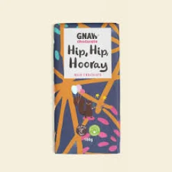 Gnaw Chocolate Hip Hip Hooray Milk Chocolate Bar- Holiday Treats|Chocolate