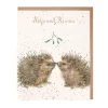 Wrendale Designs 'Hogs and Kisses' Hedgehogs Christmas Greeting Card- Christmas Cards|Seasonal Decor