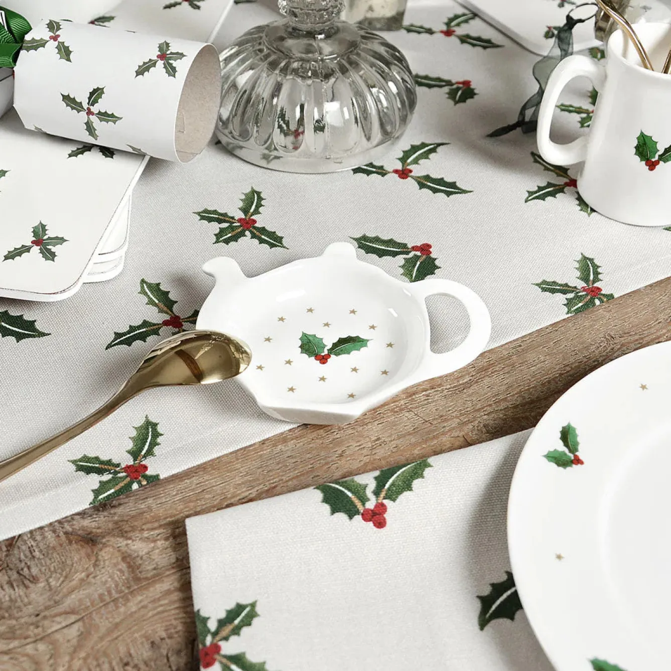 Sophie Allport Holly & Berry Tea Bag Tidy- Christmas|Tea