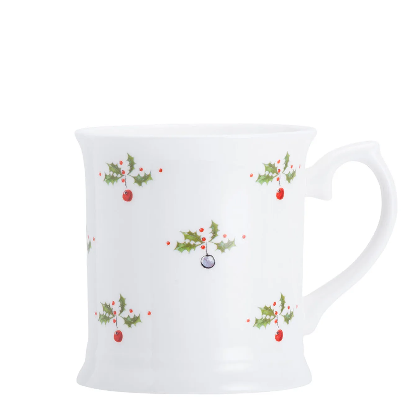 Jane Abbott Designs Holly and Berry Bone China Mug- Christmas|Tea