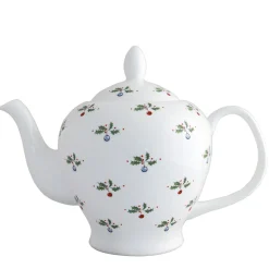 Jane Abbott Designs Holly and Berry Bone China Teapot- Christmas|Tea
