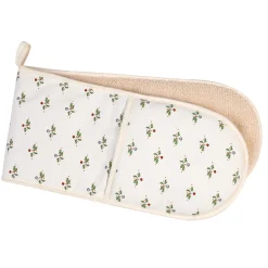 Jane Abbott Designs Holly and Berry Double Oven Glove- Christmas|Oven Gloves/Mitts