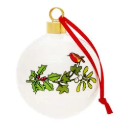 Alison Gardiner Holly and Ivy Bauble Boxed- Christmas Decorations|Seasonal Decor