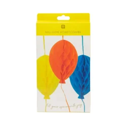 Talking Tables Honeycomb Balloons Party Decorations - 3 pack- Greeting Cards