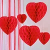 Ginger Ray Honeycomb Hanging Heart Decorations- Valentine's Day|Seasonal Decor