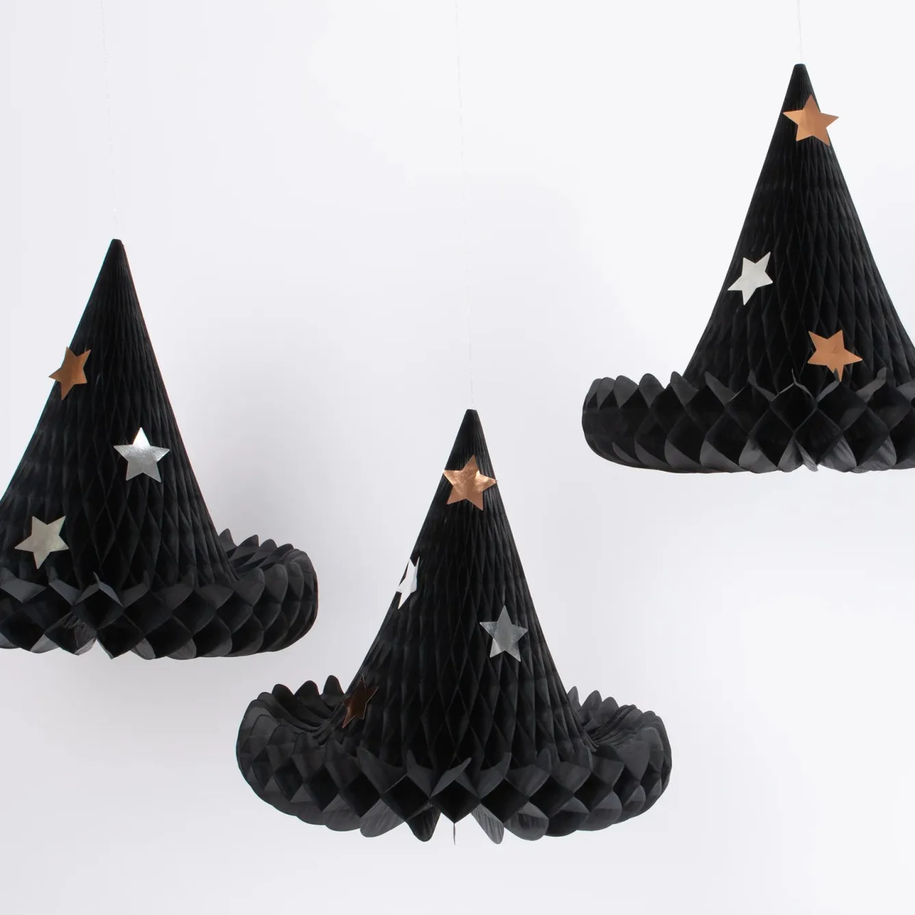 Meri Meri Honeycomb Witch Hat Decorations- Halloween