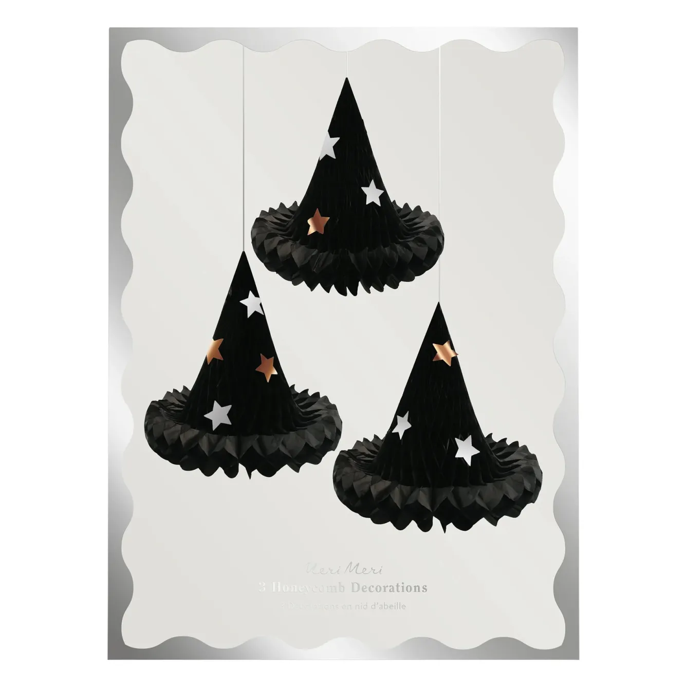 Meri Meri Honeycomb Witch Hat Decorations- Halloween