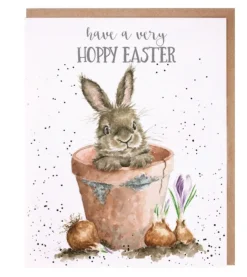 Wrendale Designs 'Hoppy Easter' Rabbit Greetings Card- Greeting Cards