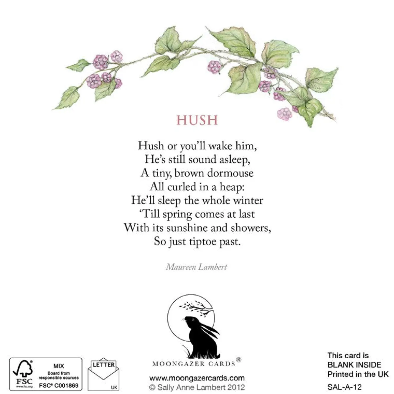 Moongazer Cards Hush Greeting Card- Greeting Cards