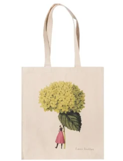 Laura Stoddart Hydrangea Annabelle Heavyweight Tote Bag- Bags