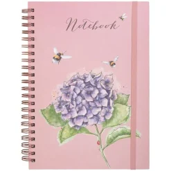 Wrendale Designs 'Hydrangea Bee' Large Spiral Bound Journal- Stationery