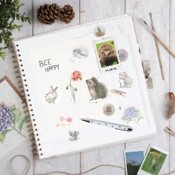 Wrendale Designs 'Hydrangea' Bee Scrapbook Album- Stationery|Crafts