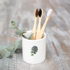 Toasted Crumpet Hydrangea Bone China Pot- Flowers & Garden