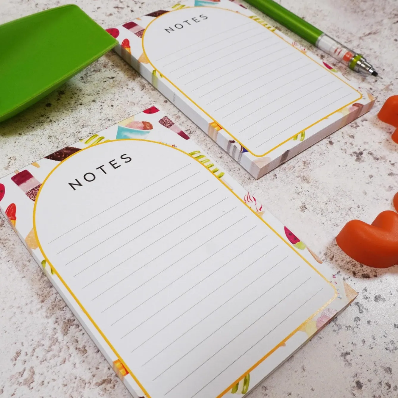 Corinne Alexander Ice Cream A6 Notepad by- Stationery