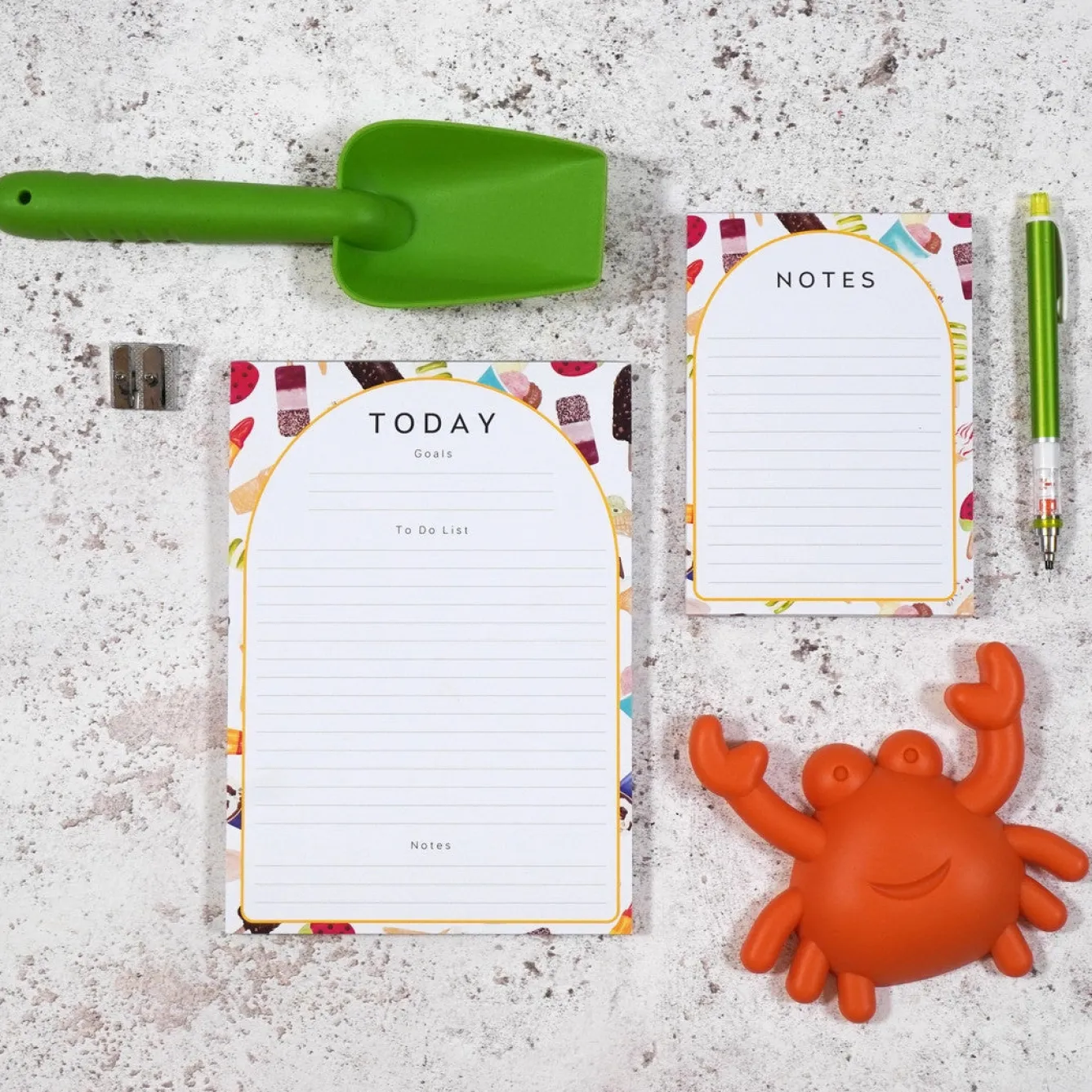 Corinne Alexander Ice Cream A6 Notepad by- Stationery