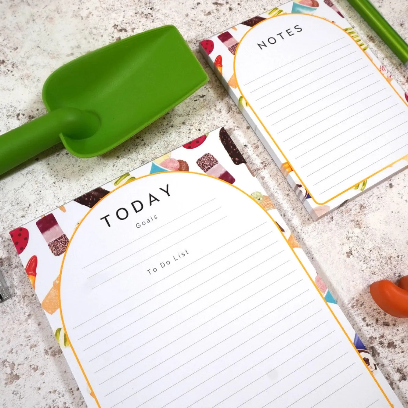 Corinne Alexander Ice Cream A5 To-Do-List Notepad by- Stationery