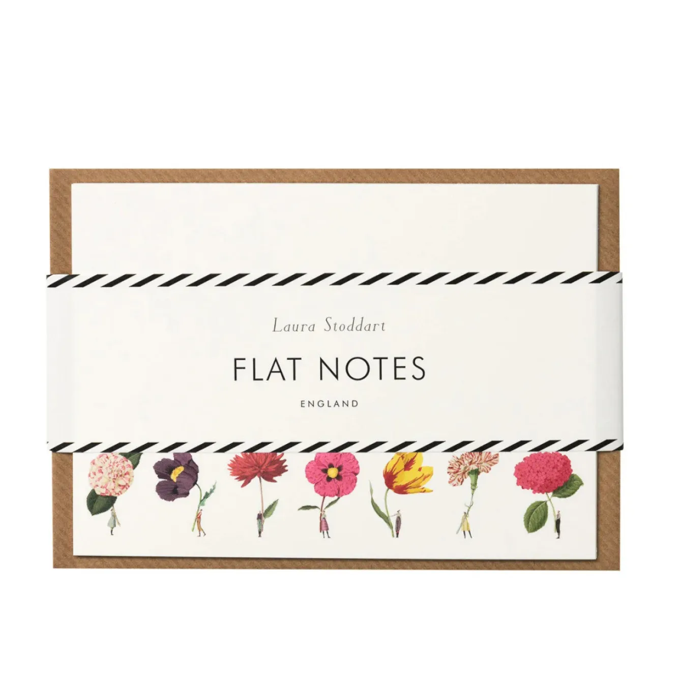 Laura Stoddart In Bloom Multi Flowers Flat Notes- Stationery