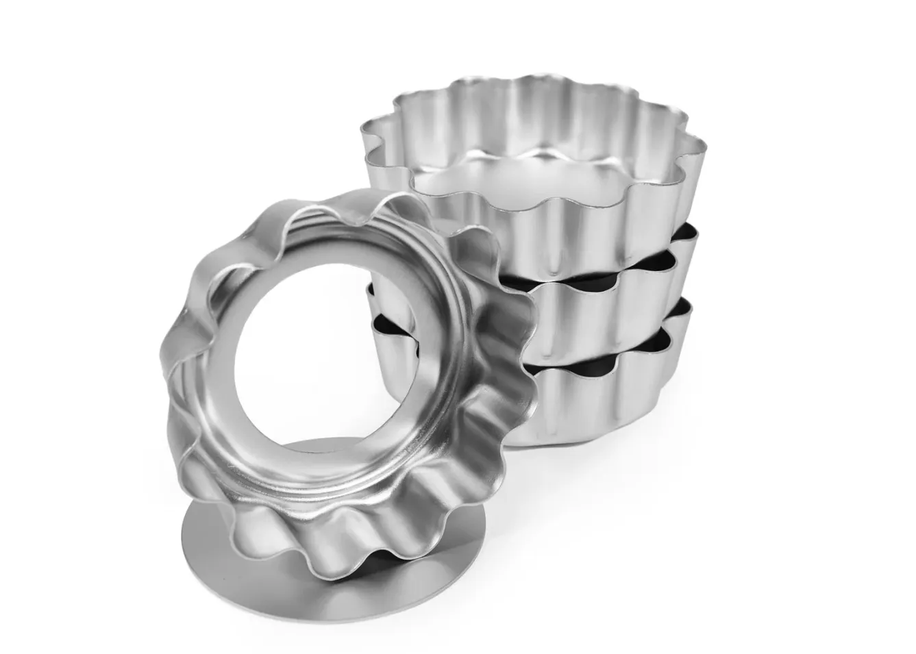 Silverwood 3 1/2 inch Mini Fluted Flans - Set of 4- Bakeware