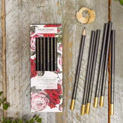 Toasted Crumpet In Full Bloom Set of 6 Pencils- Stationery