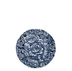 Burleigh Ink Blue Hibiscus Plate 8 1/2 in- Plates