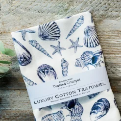 Toasted Crumpet Inky Shells Tea Towel- Tea|Tea Towels