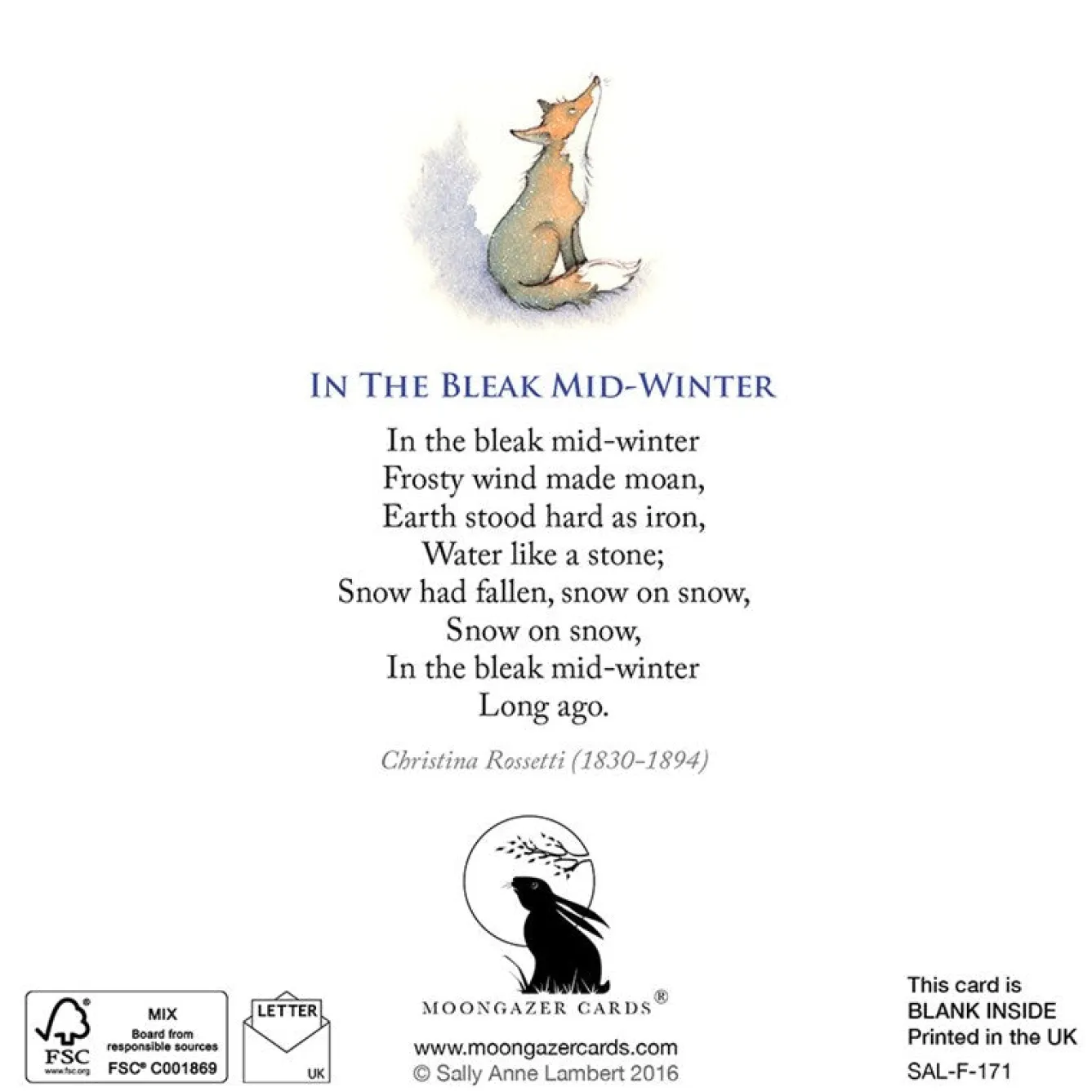 Moongazer Cards In The Bleak Mid-Winter Greeting Card- Christmas Cards|Greeting Cards