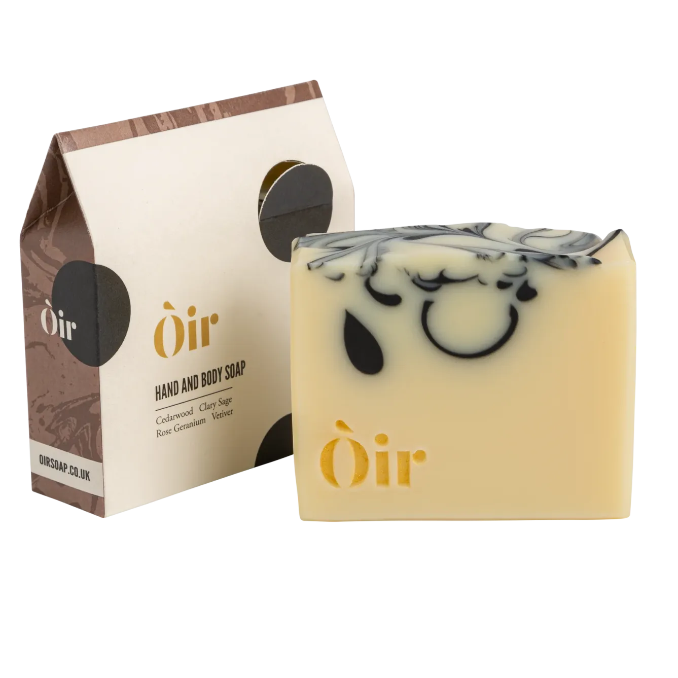 Òir Soaps Òir Cedarwood, Clary Sage, Rose Geranium, Vetiver Luxury Hand & Body Soap- Soaps & Lotions