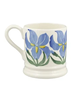 Emma Bridgewater Iris Hand-Stamped 1/2 Pint Mug- Flowers & Garden