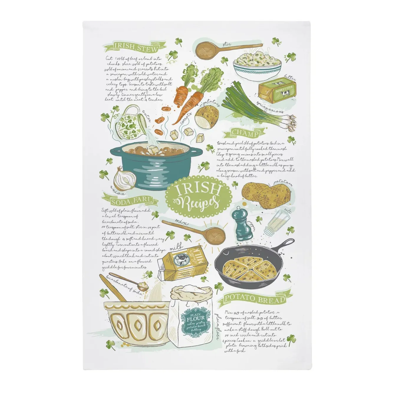 Ulster Weavers Irish Recipes Tea Towel- Tea|Tea Towels