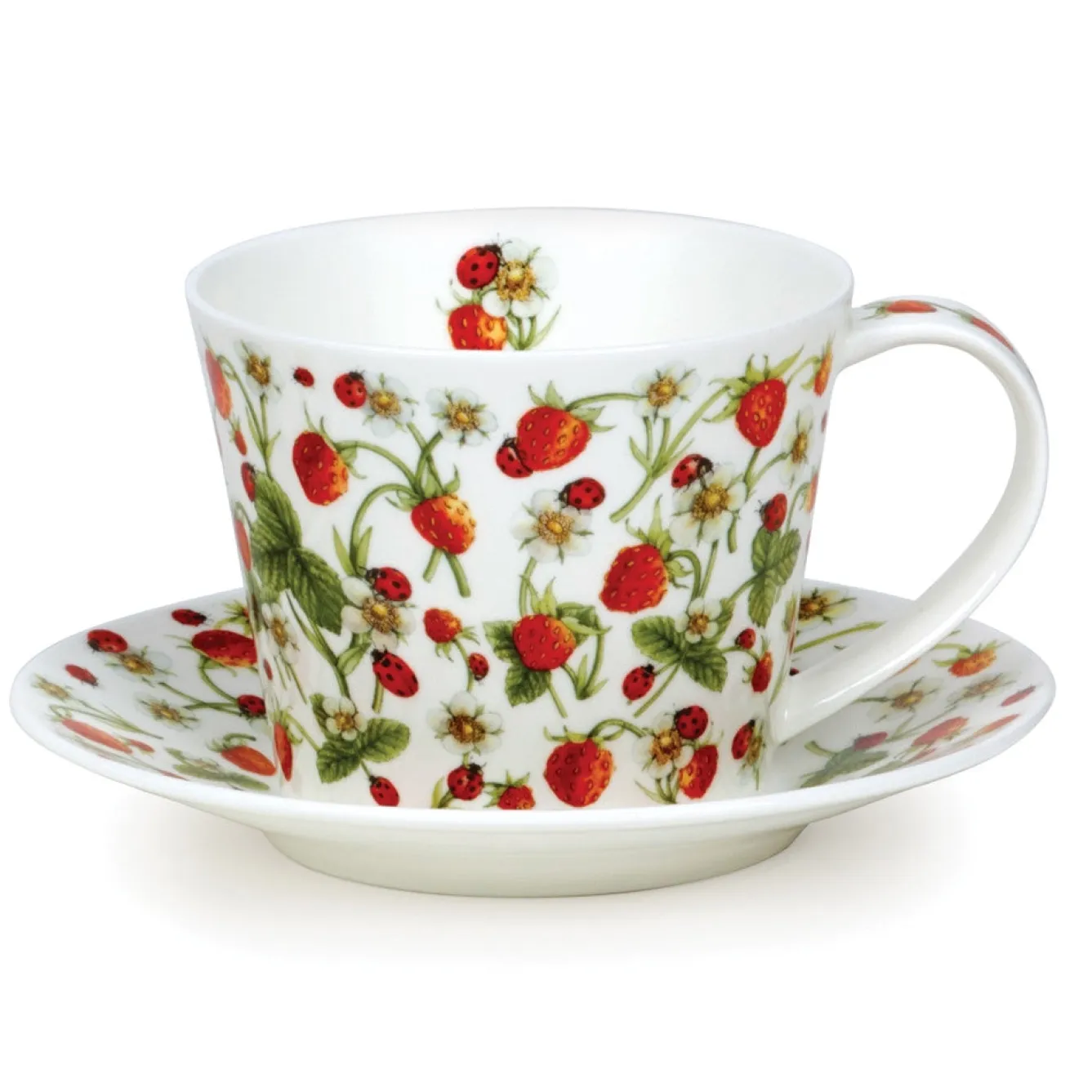 Dunoon Islay Dovedale Strawberry Cup & Saucer- Tea|Teacups