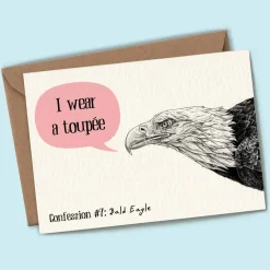 Bewilderbeest I Wear A Toupee Greetings Card- Greeting Cards