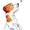 Paper Shed Design Jack Russell and Bee Greetings Card- Greeting Cards