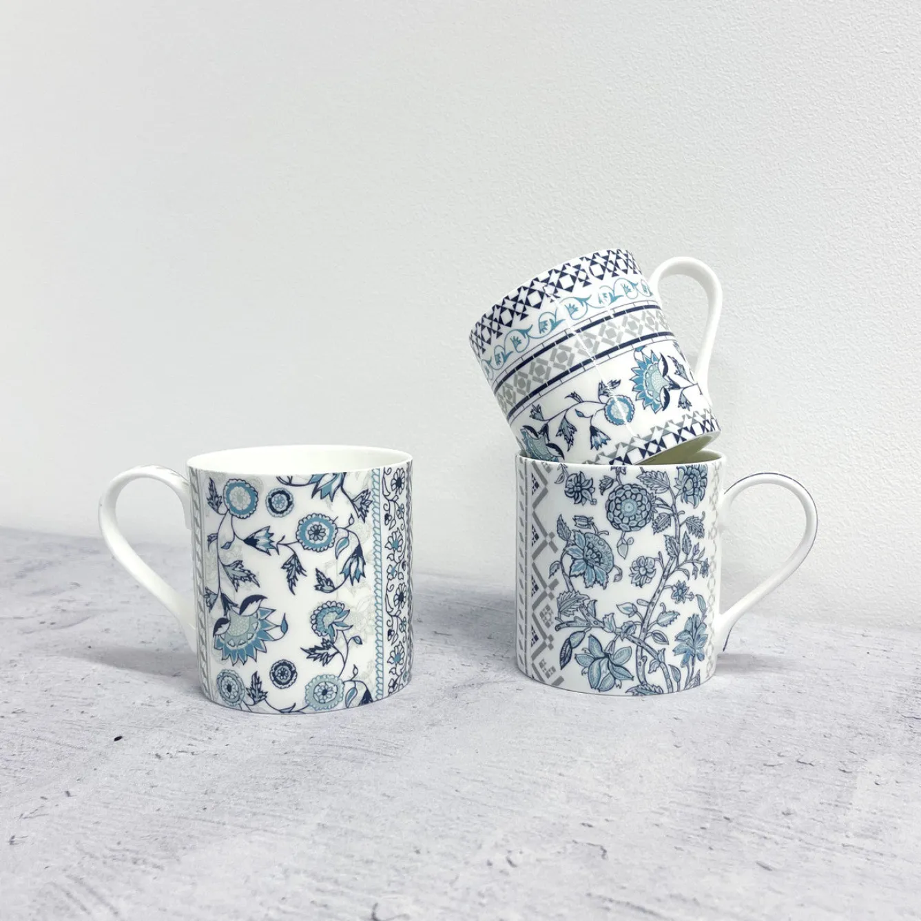 Alex Allday Jasmine Fine Bone China Mug- Tea|Blues