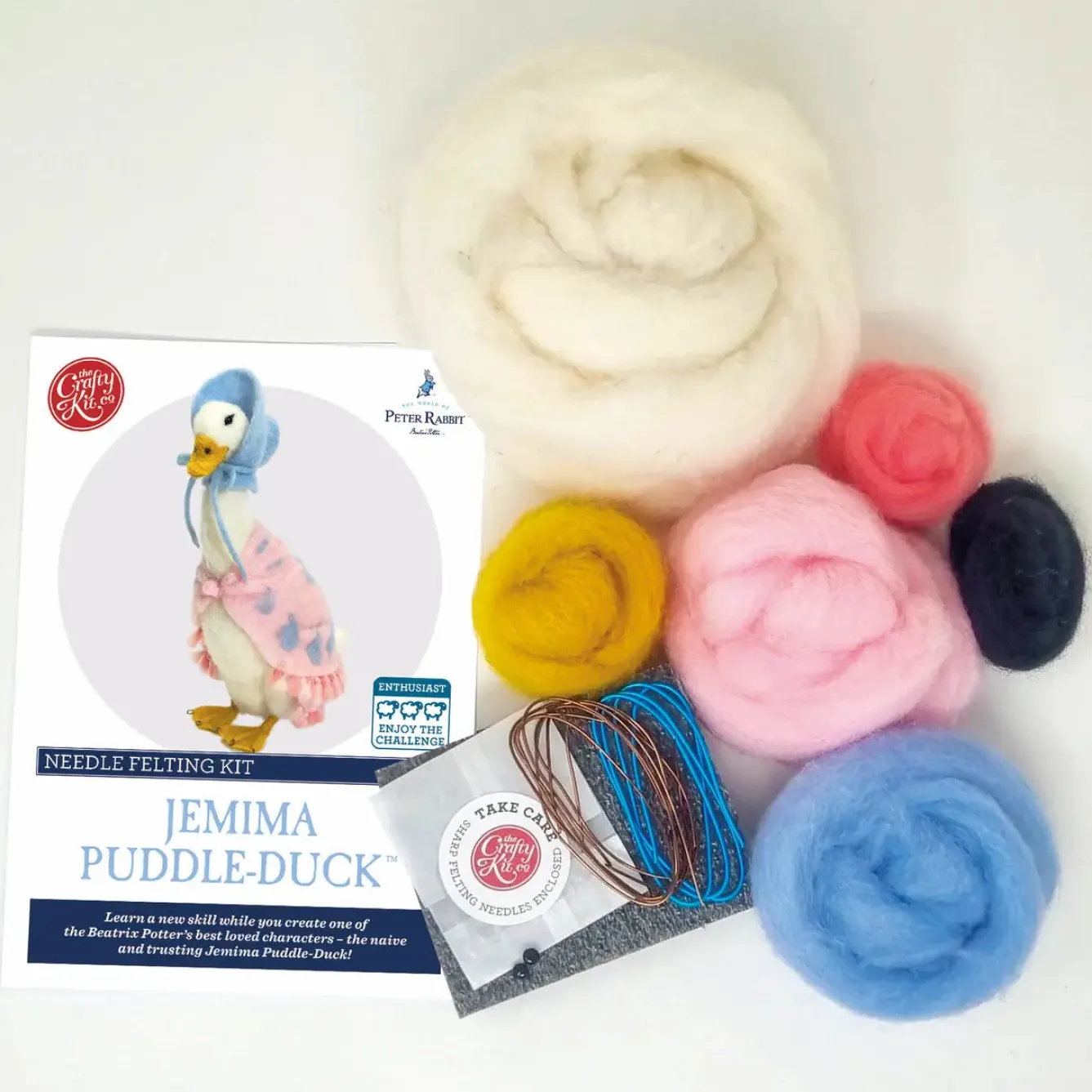 The Crafty Kit Co. Jemima Puddle-Duck Needle Felting Craft Kit- Crafts|Children