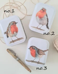 Elite Tins Jo Stockdale Small Robin Tins- Storage