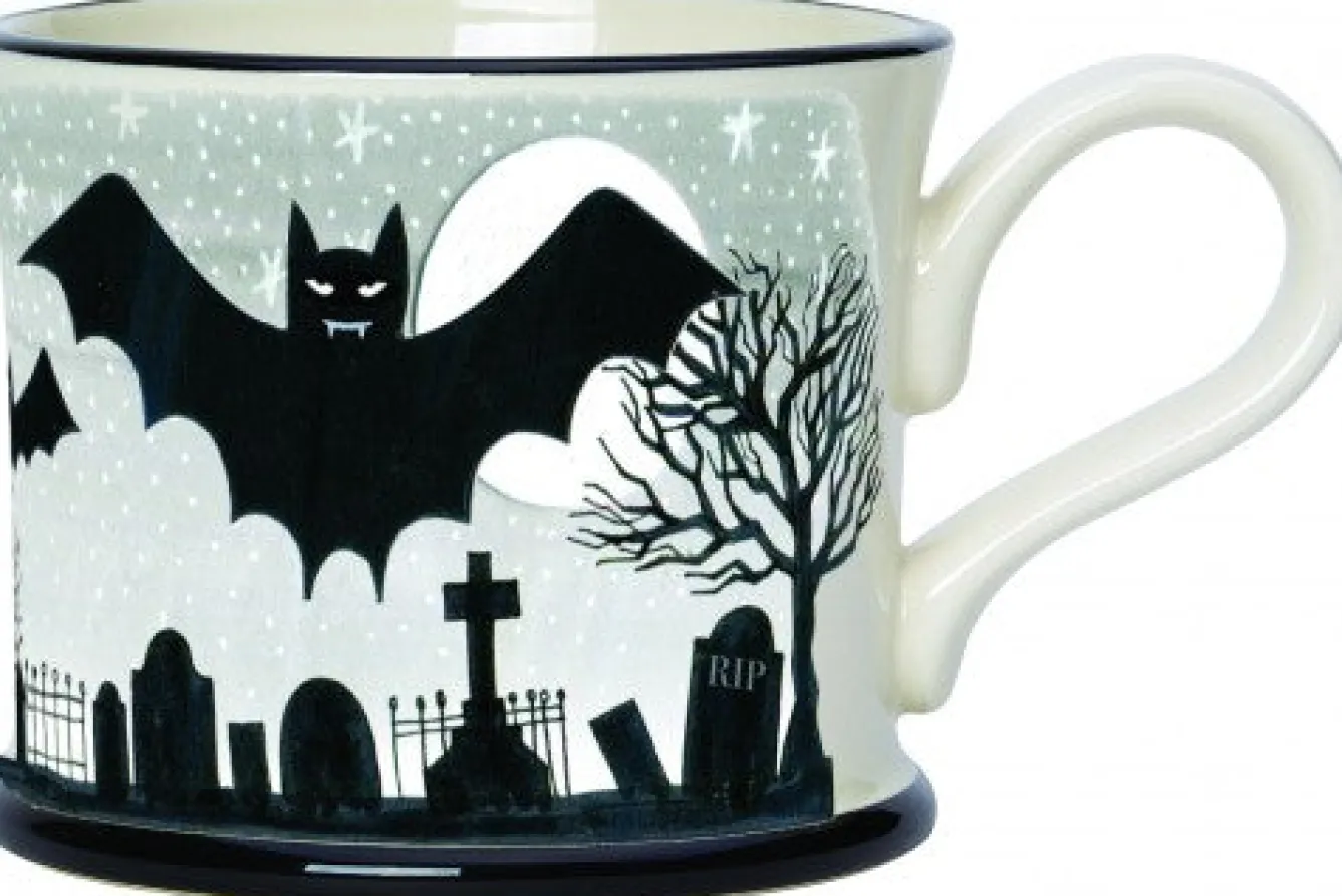 Moorland Pottery Just Bats Mug by- Halloween