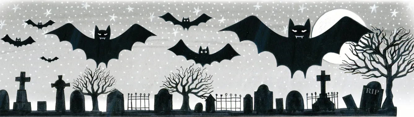 Moorland Pottery Just Bats Mug by- Halloween
