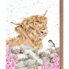 Wrendale Designs 'Just for Moo' Highland Cow Greetings Card- Greeting Cards