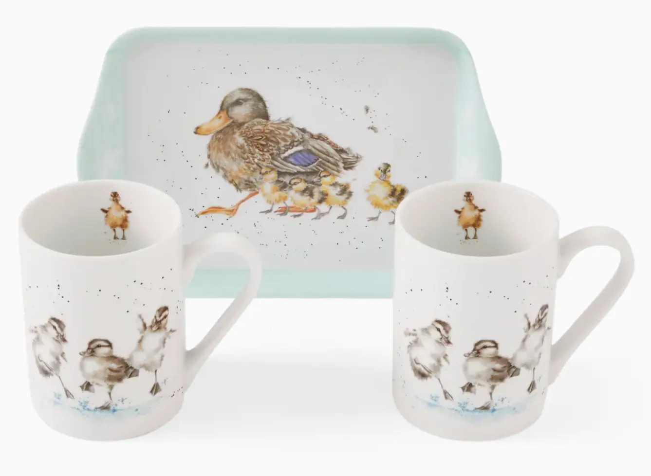 Wrendale Designs 'Just Hatched' Ducklings Mug & Tray Set- Animals|Animals