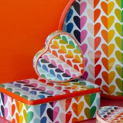 Elite Tins Kate Rhees Hearts Small Heart Tin- Pinks
