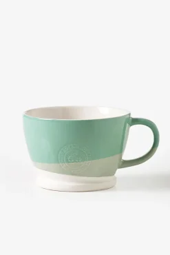 Kew Gardens Light Green Recycled Mug- Flowers & Garden
