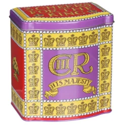 Emma Bridgewater King Charles III Bow Fronted Caddy- Royal|Tea