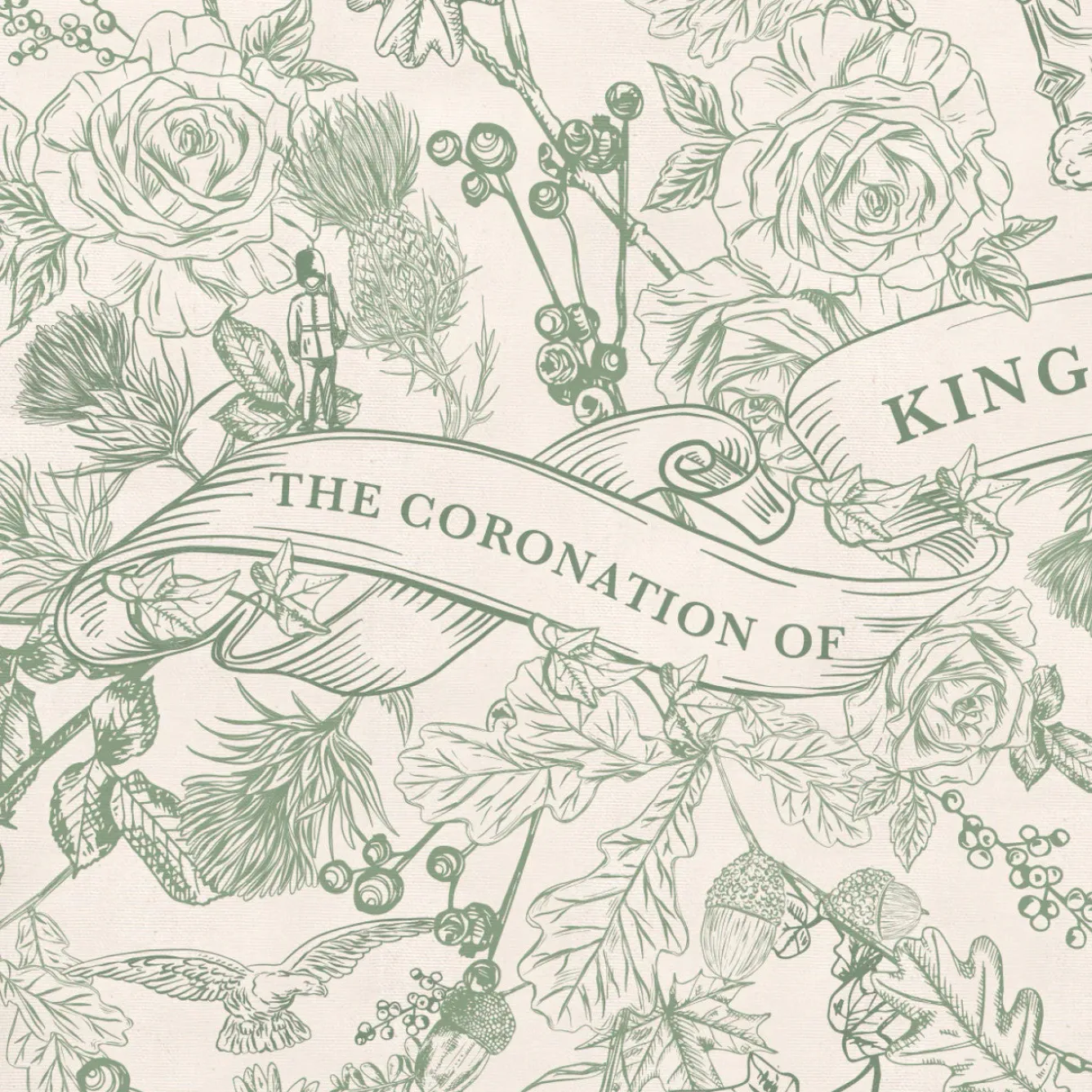 Victoria Eggs King Charles lll Coronation Canvas Tote Bag- Royal