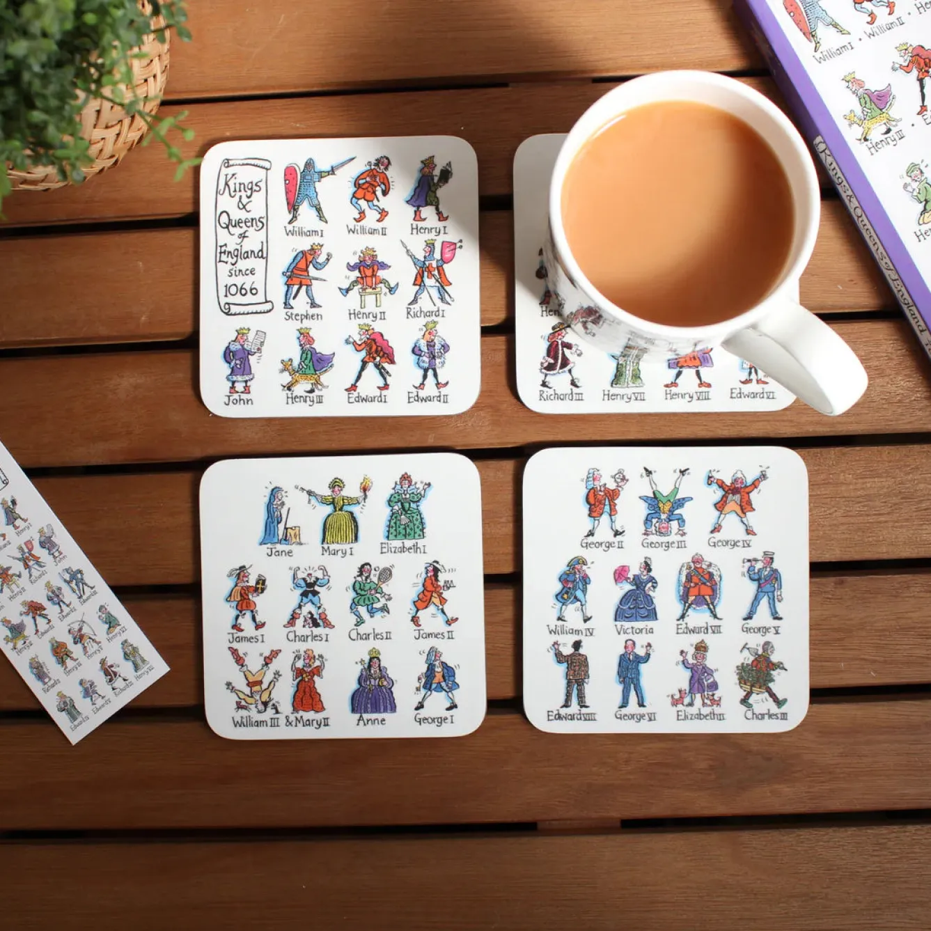 Picturemaps Kings & Queens Set of 4 Coasters- Coasters