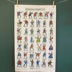 Picturemaps Kings and Queens of England Tea Towel- Tea|Tea Towels