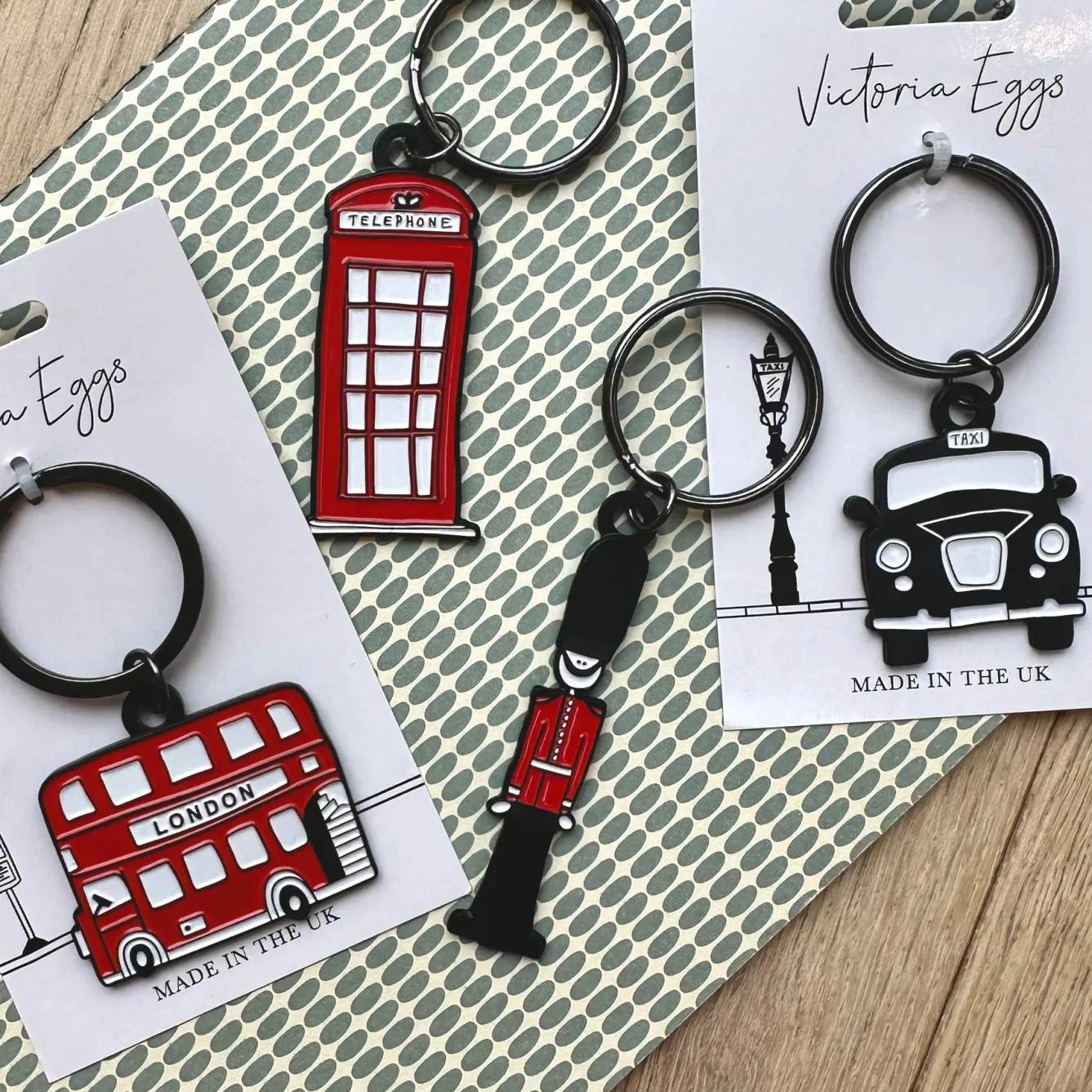 Victoria Eggs King's Guard Enamel Keyring- Key Chains|Children